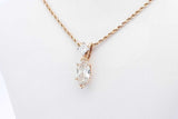 Approx. 1.0ctw Diamond Pendant Necklace 14k Yellow Gold 4g 18 Inch Eb0125loxzsa