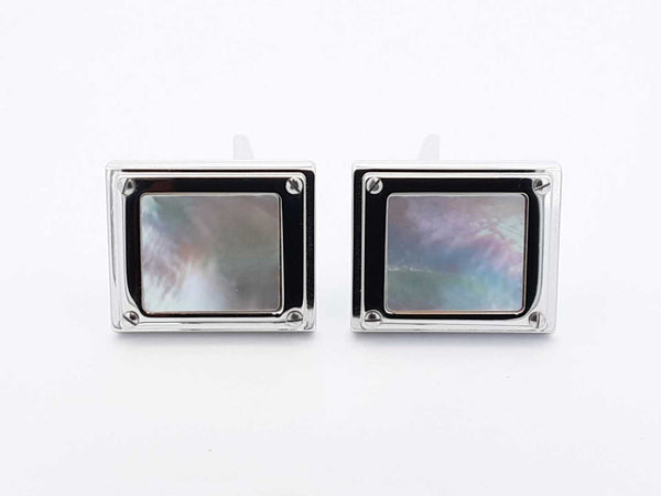 Cartier Sterling Silver & Mother Of Pearl Cufflinks 17 Grams Fw0225wrzdu