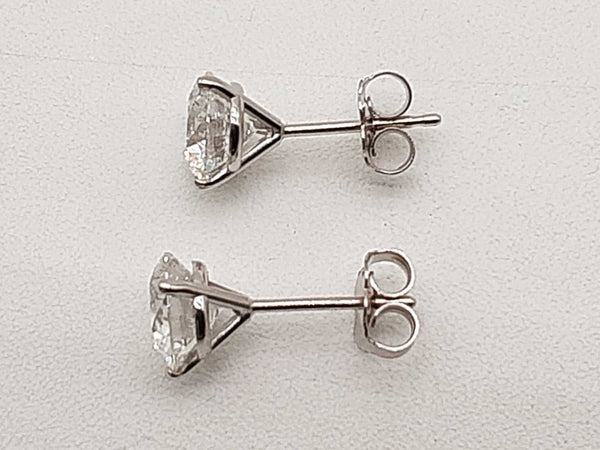 2.00 Cttw Lab Grown Diamonds 14k White Gold 1.1g Stud Earrings Do0723srxde