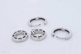 0.56cttw Diamond Hoop Earrings In 18k White Gold 6.7 Grams Eb0426ixzde