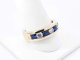 Sapphire & Lab-grown Diamond Ring In 10k Yellow Gold 6.5 Grams Size 9.75 Fw0126olrdu
