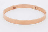 Hermes 18k Rose Gold Collier De Chien Bracelet 25 Grams Size St Eb0126pxxzsa