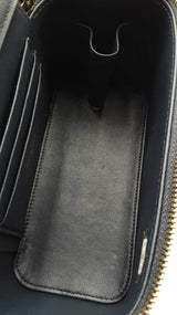 Chanel Small Top Handle Vanity In Navy Blue Matelassé Lambskin Fw1025orxzdu