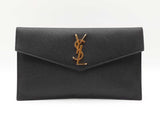 Yves Saint Laurent Uptown Envelope Pouch In Graine De Poudre Leather Fw0726orzdu