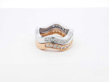 0.36 Cttw Diamond & 18k Gold Stacking Wave Rings 8.8 Gram Size 4.75 Fw00726crzdu