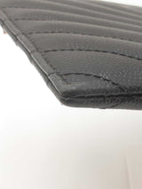 Yves Saint Laurent Chevron-quilted Pebbled Leather Bill Holder Fw0725wzxdu