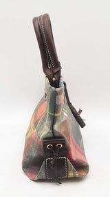 Dooney & Bourke Plaid Madras Small Tassel Tote Bag Sd1125ordu