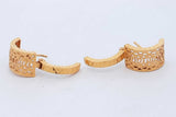 20k Yellow Gold Filigree Hoop Earrings 5.3 Grams Eb0426wcrde