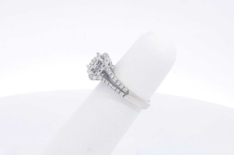 Approx. 0.69ctw Diamond Ring In 14k White Gold 3.9 Grams Size 4.5 Eb1224oxzsa