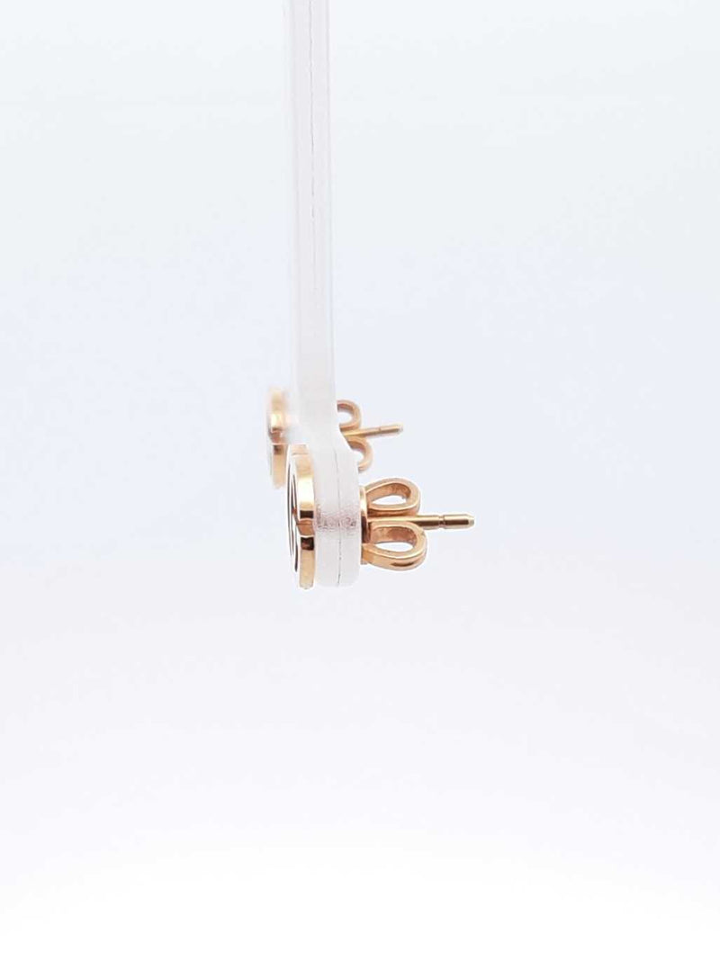 Gucci Running Gg Stud Earrings In 18k Yellow Gold 1.9 Grams Fw0925llzdu