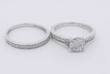 0.27cttw Diamond Wedding Set In 10k White Gold 4.2 Grams Size 7 Eb0226oxrsa