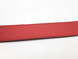 Gucci 546389 Rosso Red Leather Interlocking Gg Buckle Belt Size 34 Do0624oxzde