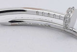 Cartier Juste Un Clou 18k White Gold Diamond Bracelet 9.2g Size 14 Eb0826rxxzsa