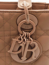 Christian Dior My Abc Dior In Matte Cannage-quilted Beige Leather Fw0926loxzdu