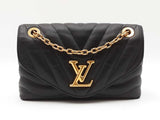 Louis Vuitton New Wave Chain Bag In Black Quilted Calfskin Leather Fw0826izxdu