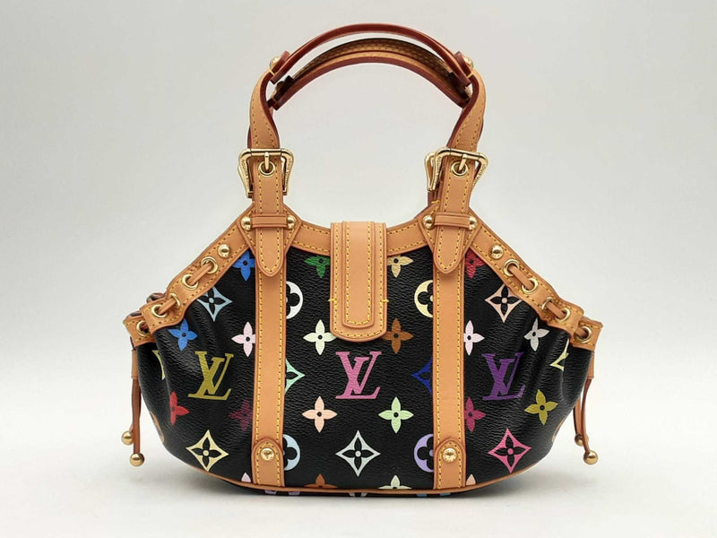 Louis Vuitton Theda Multicolor Monogram Black Handbag Aa0525rxzsa
