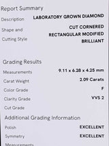 3.69cttw Lab Grown Diamond Ring In 18k White Gold 2.6 Grams Size 7 Eb0526orxdu