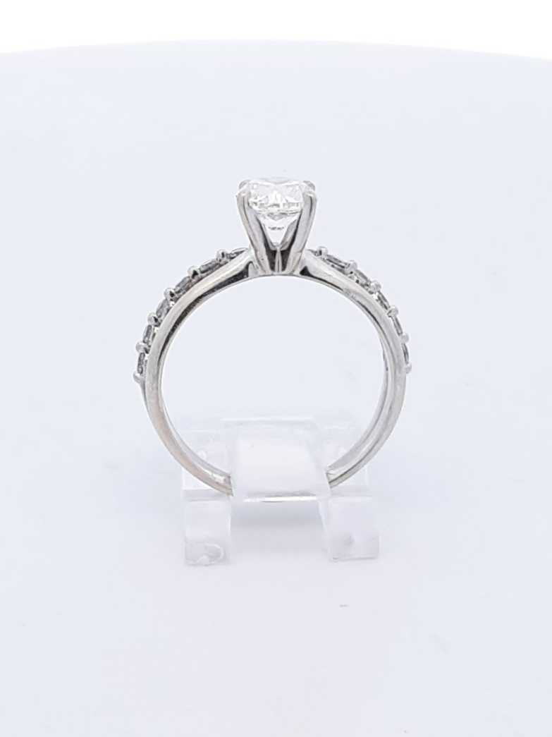 1.01 Cttw Diamond & 10k White Gold Engagement Set 3.5 Grams Size 6.5 Fw0824erxdu