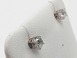 0.66 Cttw Natural Diamonds 14k White Gold 0.8g Stud Earrings Do0526orxde