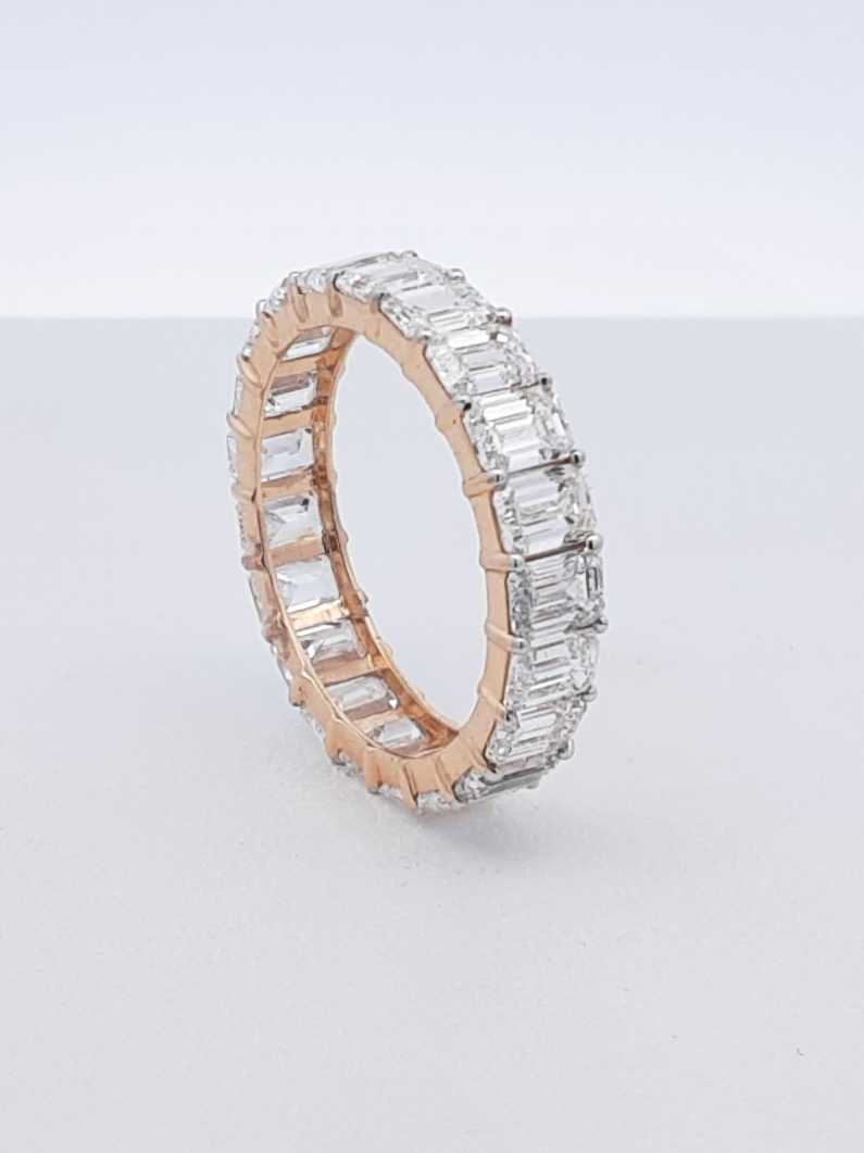 4.34 Cttw Lab-grown Diamond & 14k Yellow Gold Ring 2.4 Gram Size 6.5 Fw0725ecrdu