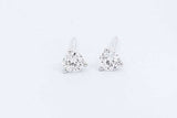 0.50ctw Lab Grown Diamond Stud Earrings In 14k White Gold 0.6 Grams Eb0325lwosa