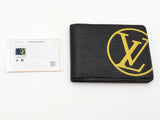 Louis Vuitton Lv Circle Epi Leather Wallet Black Aa0626ozxsa