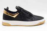 Giuseppe Zanotti Gz94 Double Zip Black Leather Sneakers Size 42 Eb1225lpxdu