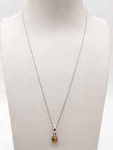 Citrine 0.925 Sterling Silver 4.5g Necklace Stud Earrings Ensemble Do0925lide