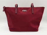 Kate Spade New York Hayden Purple Maroon Nylon Zip Tote Do0325rde