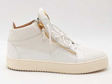 Giuseppe Zanotti Kriss Gold Zip Midtop Sneakers White Size 13 Aa0826lpzsa