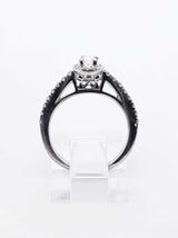 0.41 Cttw Diamond & 14k White Gold Halo Ring 2.7 Grams Size 4 Fw0625oxzdu