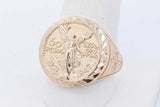 Mexican 50 Pesos "Centenario" Coin Replica Ring 14k Gold 6.8g Size 9 Eb0826poxde