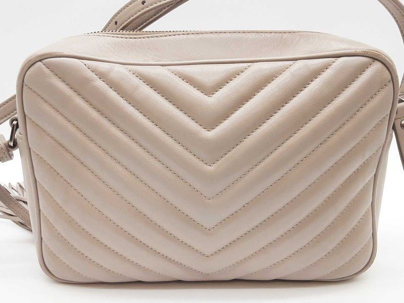 Yves Saint Laurent Ysl Lou Gray Chevron Quilted Crossbody Camera Bag Do0925pxzde