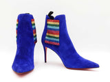 Christian Louboutin So Kate 100 Ankle Booty In Royal Blue Suede Size 8 Fw0826lxzdu