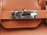Hermes Birkin 32 Hac Dark Orange Leather Eb1025cxxzsa