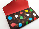 Louis Vuitton X Yayoi Kusama Monogram Multicolor Sarah Wallet Do0626rxzde
