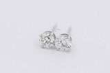 1.5cttw Diamond Stud Earrings In 14k White Gold 2.5 Grams Eb0326oxxzsa