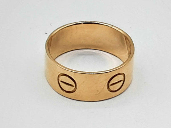 18k Yellow Gold 16.1g Band Ring Approx Size 17 Do0724ooxzde