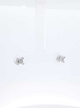 0.50 Cttw Princess-cut Diamond & 14k White Gold Illusion Set Earrings 1.3 Grams Fw0826orxdu