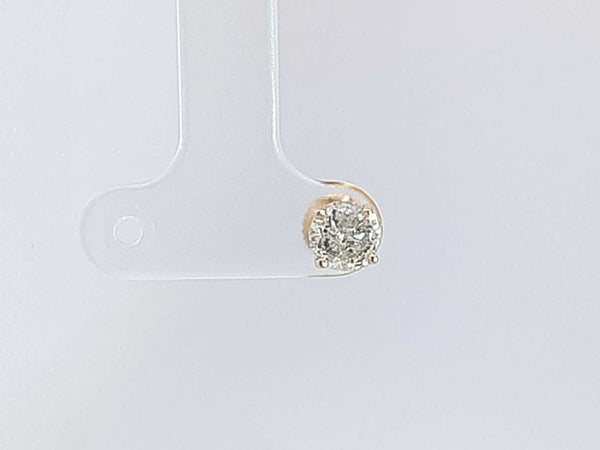 0.64 Cttw Diamond 14k Yellow Gold Single Stud Earring 0.80 Grams Aa0525pxzsa