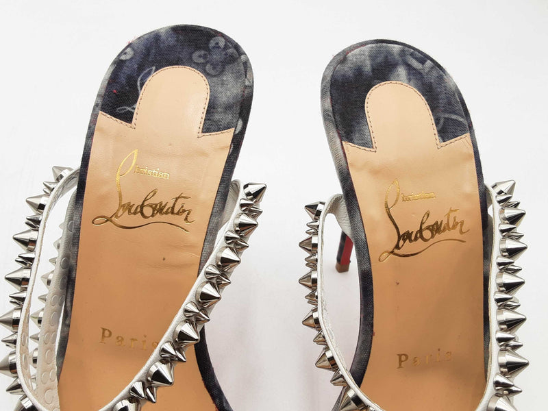 Christian Louboutin Mafaldina Spikes Heels Size 37 Eb1024lorsa