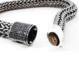 John Hardy Icon Chain Bracelet In Sterling Silver & Black Sapphire 89.8 Grams 9.25 Inch Fw0626wxzdu