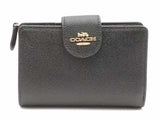 Coach Medium Corner Zip Wallet Black Wallet Aa0726wrsa