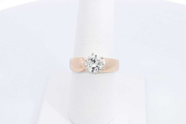 1.05ctw Diamond Ring In 14k Yellow Gold 6.2 Grams Size 7.25 Eb0325lsxzsa