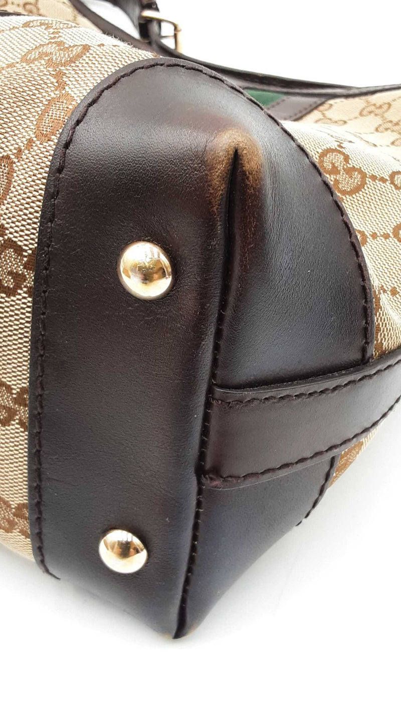 Gucci Monogram Vintage Canvas Web Hobo Bag Sd0625rpzdu
