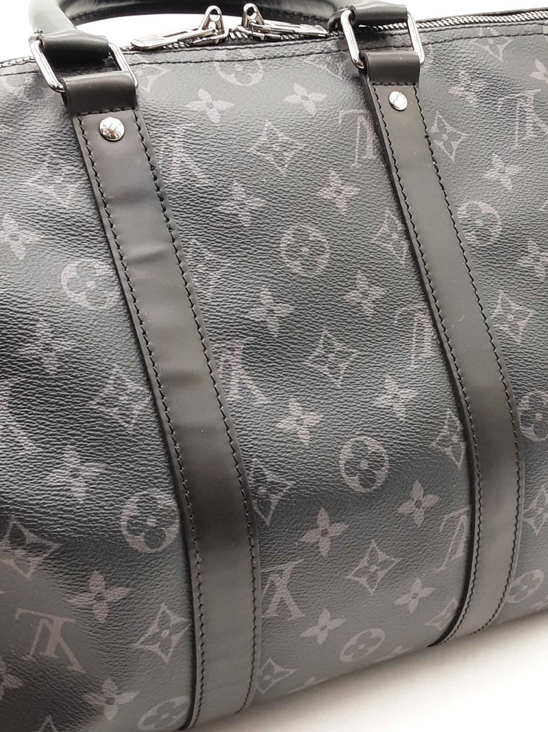 Louis Vuitton Keepall Bandoulière 45 Monogram Eclipse Coated Canvas Fw0725lzxzdu