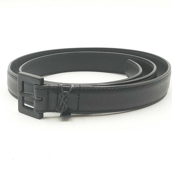 Yves Saint Laurent Cassandre Black Leather Belt Sd0225ozxdu