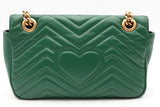 Gucci Gg Marmont Quilted Emerald Green Leather Shoulder Bag Eb0826cxzsa