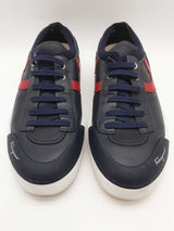 Salvatore Ferragamo Notion 2 Blue Red Leather Shoes Size F 9 M Do0525lxzde