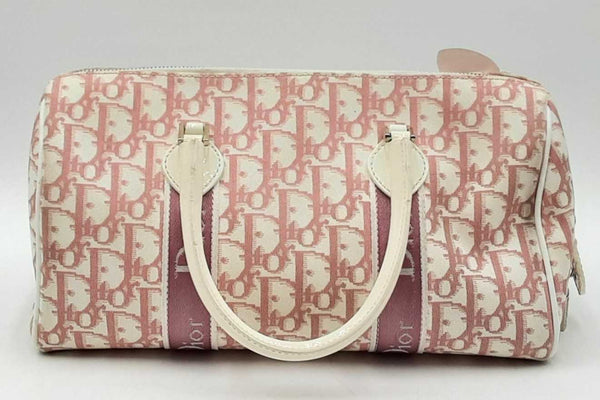 Christian Dior Canvas Diorissimo Pink Oblique Trotter Boston Bag Eb1125prxdu